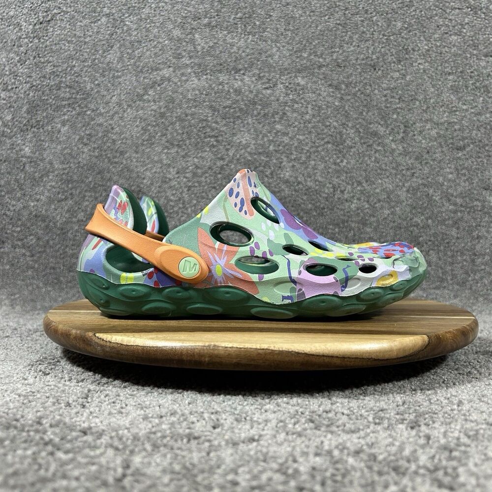 Merrell Hydro Moc Women’s Sz 8 Botanist Artsy Clog Water Beach Green Slides Used